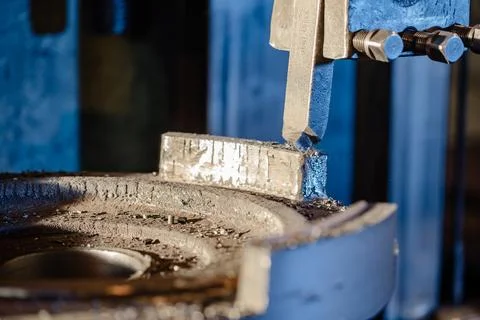 Metal processing machine, mechanical engineering concept Stockfoto's