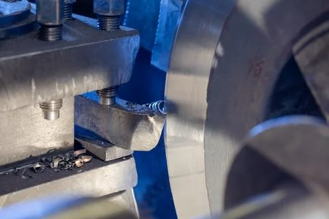 Metal processing machine, mechanical engineering concept Stockfoto's