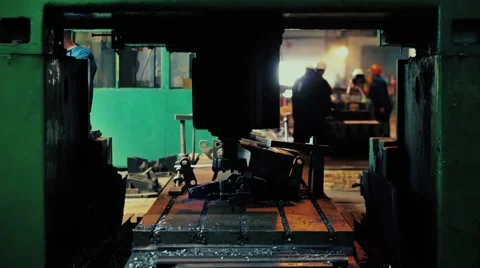 Metal processing machines in the action 库存影片 67265917