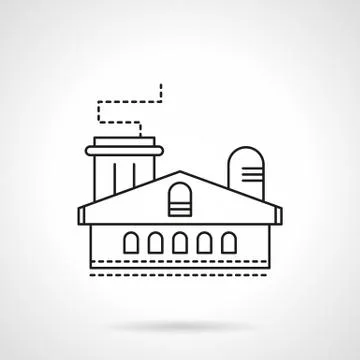 Metal processing plant flat line vector icon Illustrazione stock