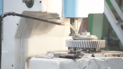 Metal processing of workpiece products Stock Footage 119383900