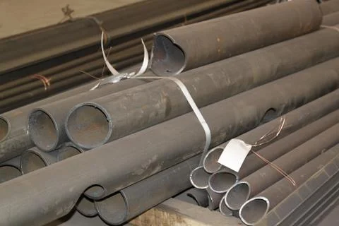 Metal profiles pipe Stock-Fotos