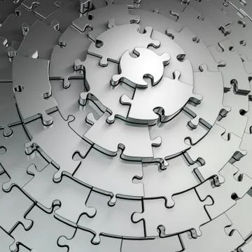 Metal puzzle background Illustrazione stock