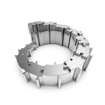 Metal puzzle steps Illustrazione stock