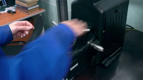 Metal quality control. The Engineer Controls The Quality Of The Parts. Research Stock Footage 172112822