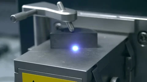 Metal quality control. The Engineer Controls The Quality Of The Parts. Research Stock Footage 172112850