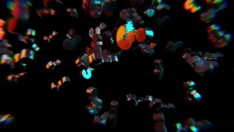 Metal question marks floating Stock Footage 240803344