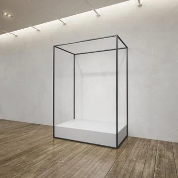 Metal rack construction into the loft interior, 3d rendering Stock Illustration