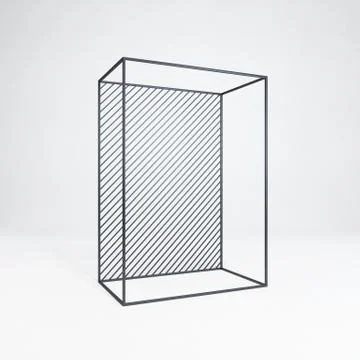 Metal rack construction into the loft interior, 3d rendering Stock Illustration