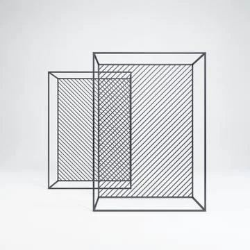 Metal rack construction into the loft interior, 3d rendering Stock Illustration