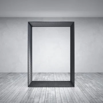 Metal rack construction into the loft interior, 3d rendering Stock Illustration