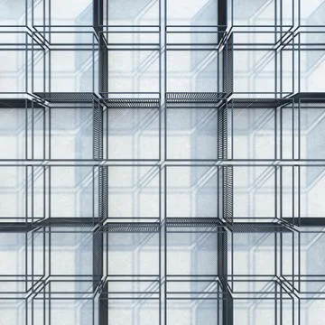Metal rack construction into the loft interior, 3d rendering Stock Illustration