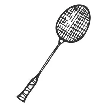 Metal Racket for badminton Stock Illustration