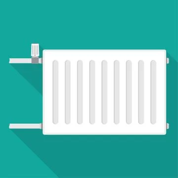 Metal radiator for heating systems. Stock Illustration