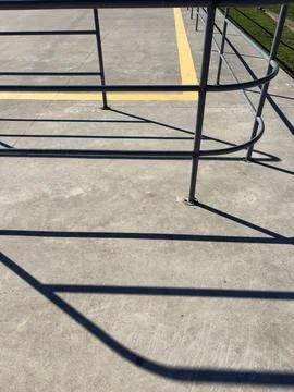 Metal railing shadow pattern #05 Stock Photos