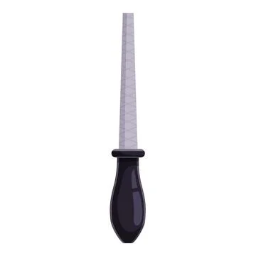 Metal rasp file tool with black plastic handle for woodworking and metalworki Illustration