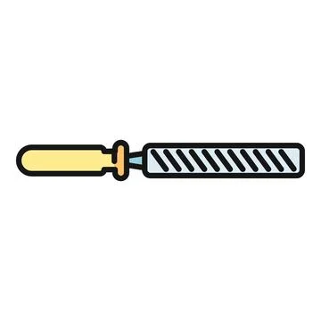 Metal rasp tool for carpentry and industrial tasks Stock Illustration