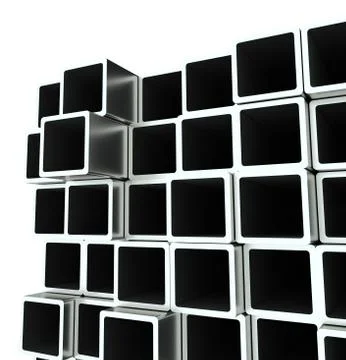 Metal rectangle tube 스톡 일러스트