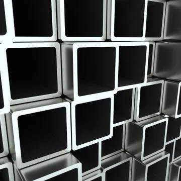 Metal rectangle tube Stock Illustration