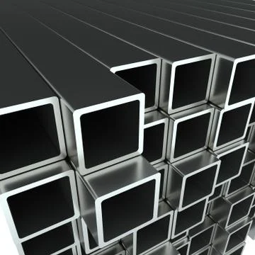 Metal rectangle tube Stock Illustration