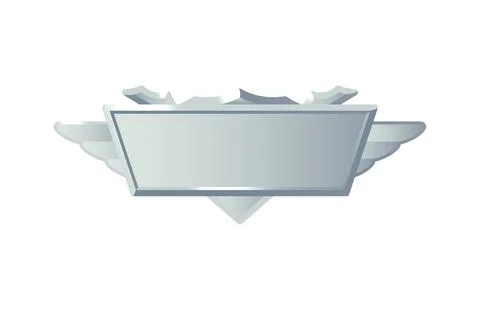 Metal rectangular frame, vector illustration isolated on white. Stock Illustration