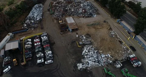 Metal recycle yard Stock Footage 96012454