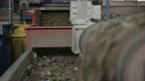 Metal recycling machine Stock Footage 72857091