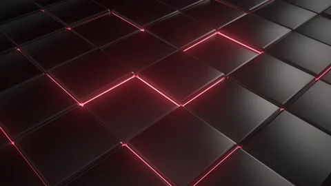 Metal Red Glow Light Side Loop Stock Footage 197239287