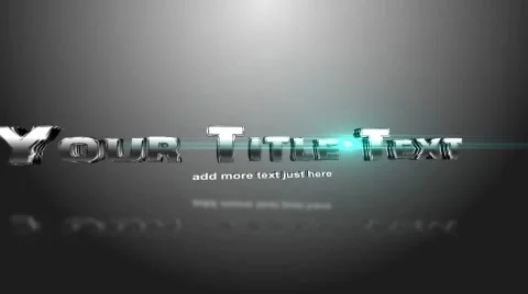 Metal reflect Title for AE Stock After Effects