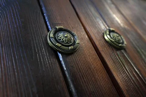 Metal ring on a board Stock Photos