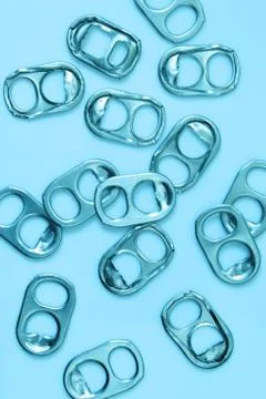 Metal ring pulls Stock Photos