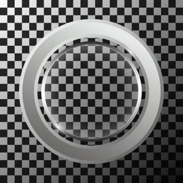 Metal ring with round lense Stock Illustration