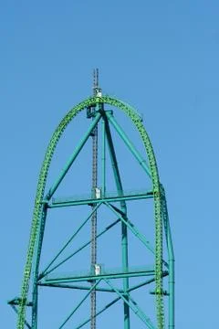 Metal roller coaster Stock Photos