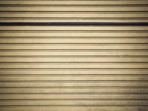 Metal roller shutter Foto stock