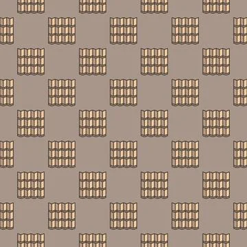 Metal Roofing vector colored seamless pattern or background Illustrazione stock