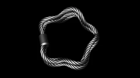 Metal Rope Loop Background Stock Footage 102730074