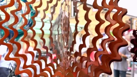 Metal rotating decoration Stock Footage 83168277