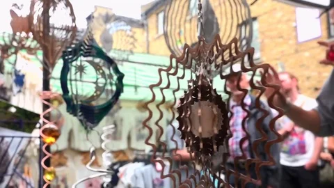 Metal rotating decoration Stock Footage 83172948