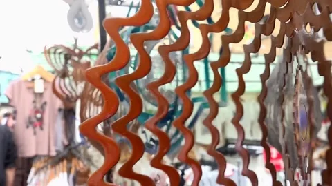 Metal rotating decoration Stock Footage 83172951