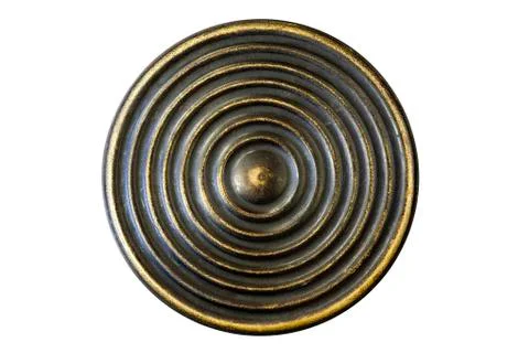 Metal round button Stock Photos