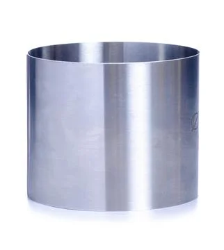 Metal round dish for baking cake Stock Photos