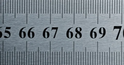 Metal Ruler Close-Up. Stock Footage 314892463