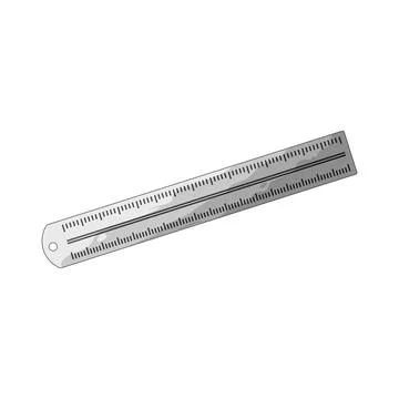Metal Ruler illustration Stock Illustration
