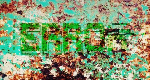 Metal rust rough error text 写真素材