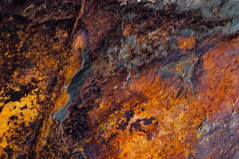 Metal Rust Texture or Background With Corrosion Spots Stock Photos