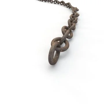 Metal rusty chain lying on the floor Stock Illustration