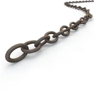 Metal rusty chain lying on the floor Stock Illustration