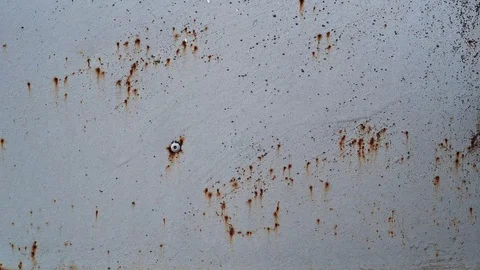 Metal rusty grey real dirty wall for background. Close-up Stock Footage 128599277