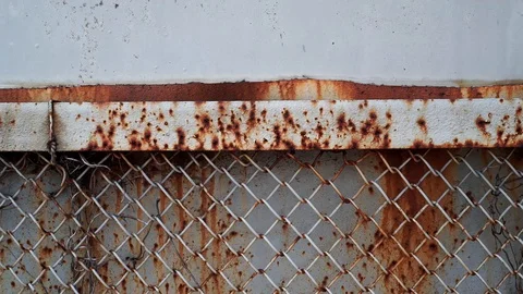 Metal rusty grey real dirty wall for background. Close-up Vídeos de archivo 128599282