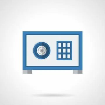 Metal safe flat color vector icon イラスト素材